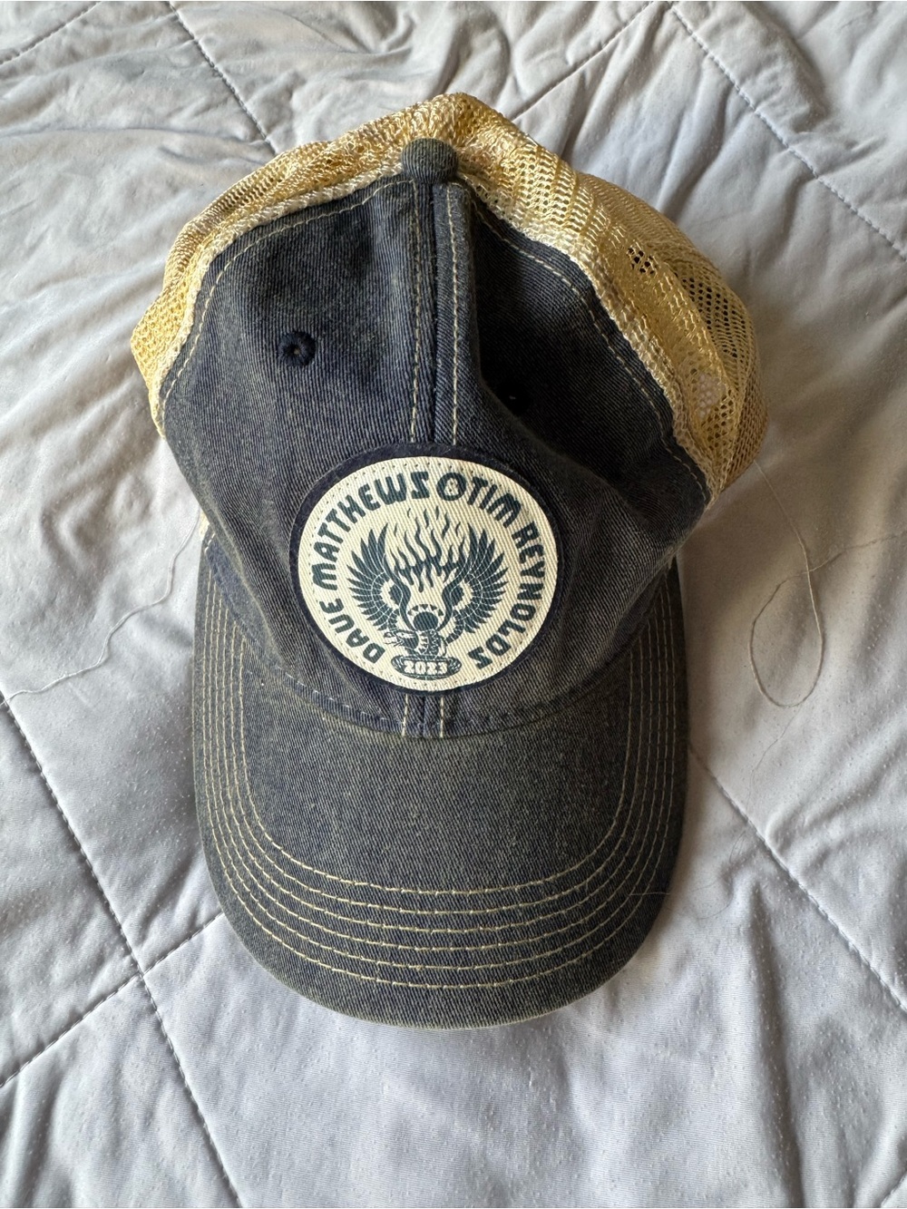 Dave Matthews Mexico 2023 Legacy Black and Tan Mesh Patch Trucker Hat